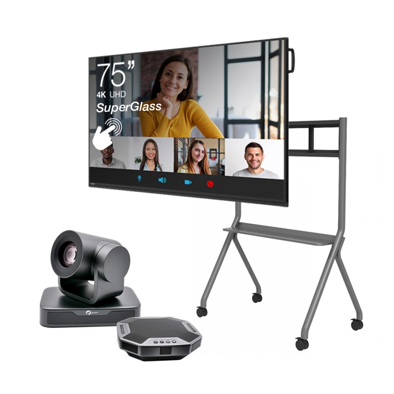 kit-de-visioconference-ecran-interactif-75-support-mobile-systeme-son-video kit-de-visioconference-ecran-interactif-75-support-mobile-systeme-son-video